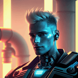 Robot AI avatar/profile picture for men