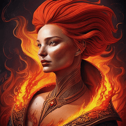 Fire AI avatar/profile picture for women